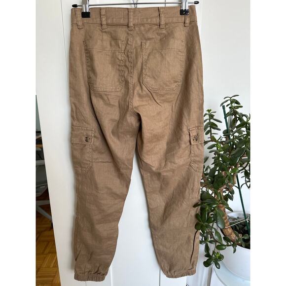 Evereve Women's Tessa Linen Blend Cargo Jogger Pants, Size 25, EUC - Picture 2 of 5